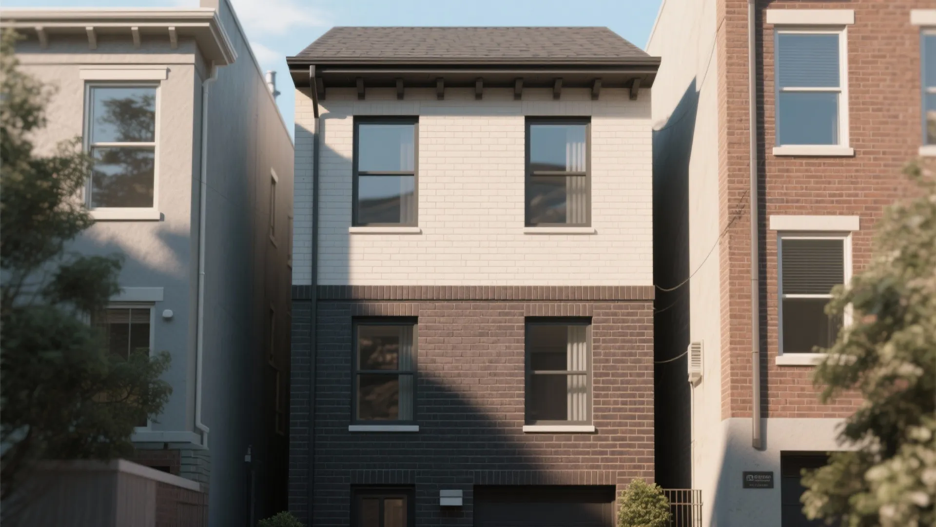 2. Two-tone brick for modern rhythm