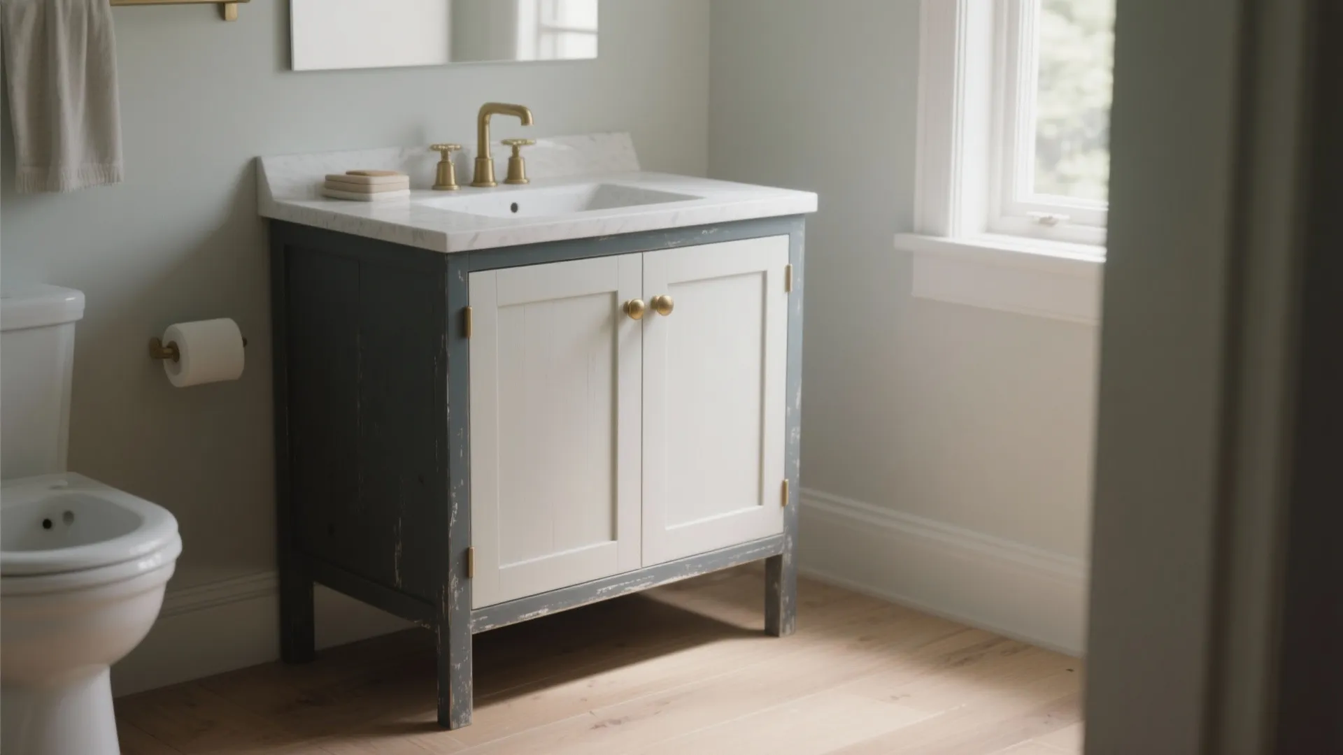 3. Two-Tone Cabinets to Add Dimension