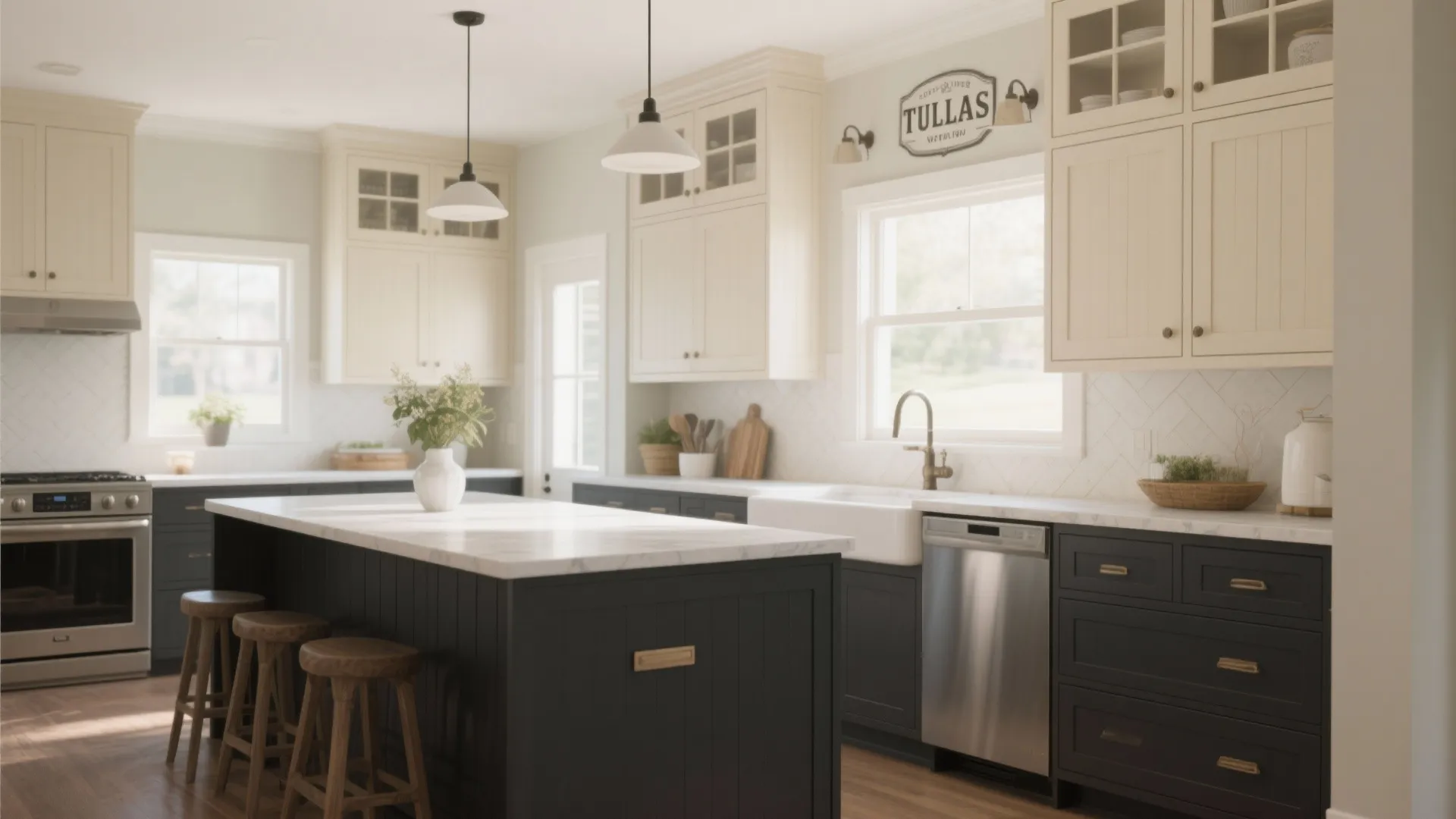 5. Two-Tone Cabinets