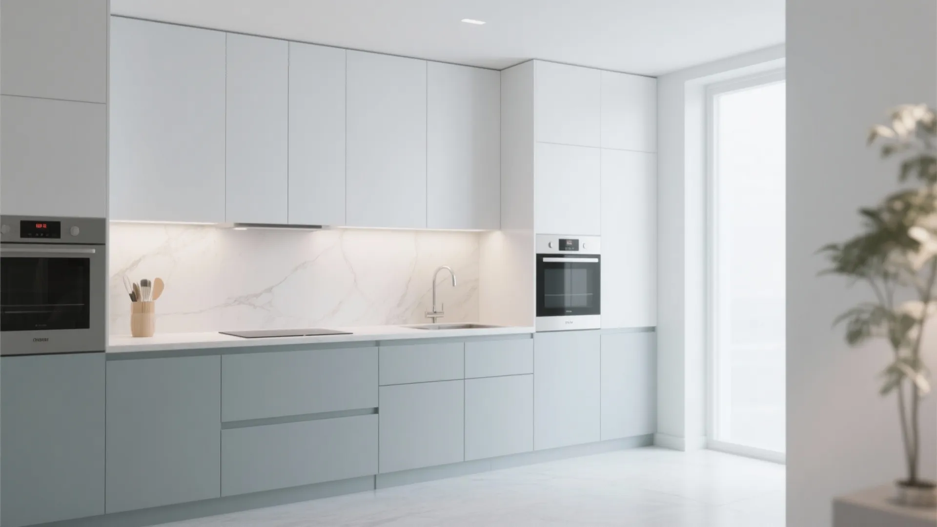 8. Two-Tone Cabinets