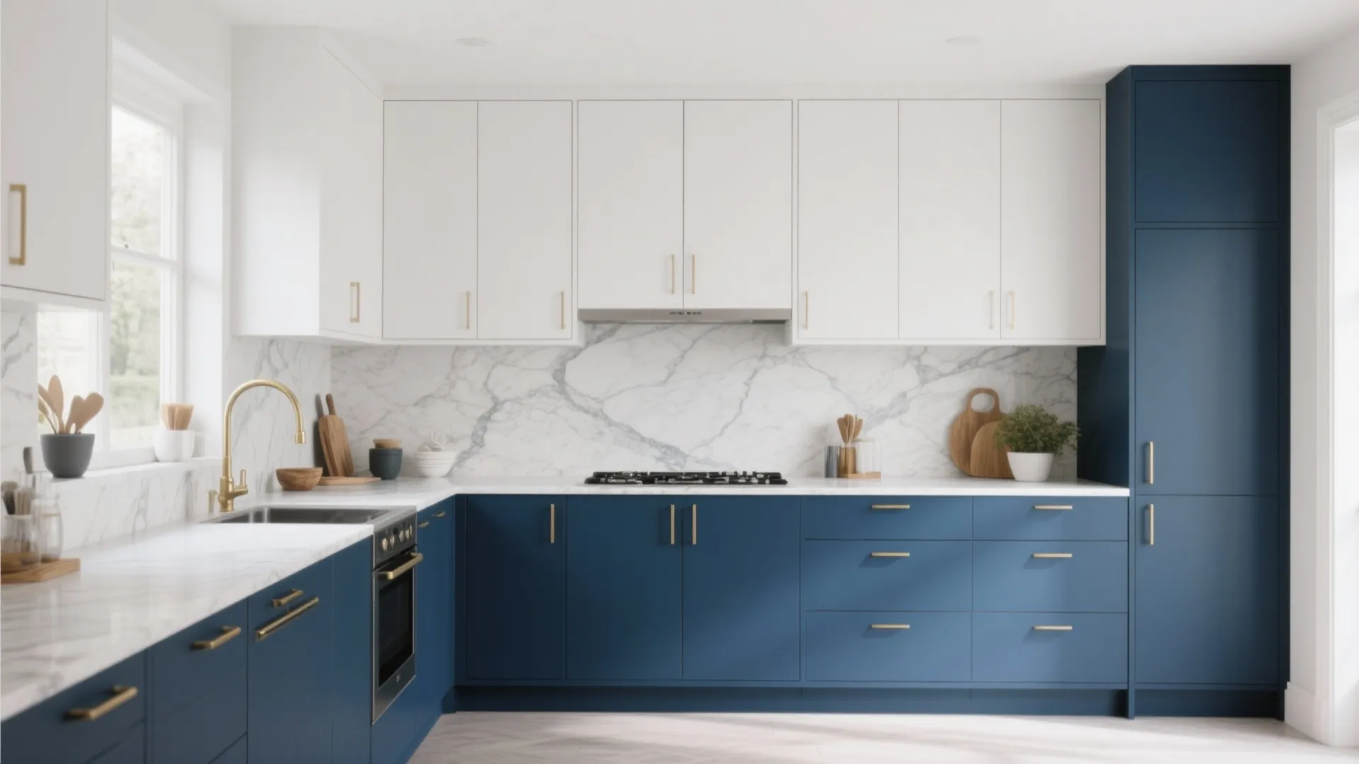 5. Two-Tone Cabinets