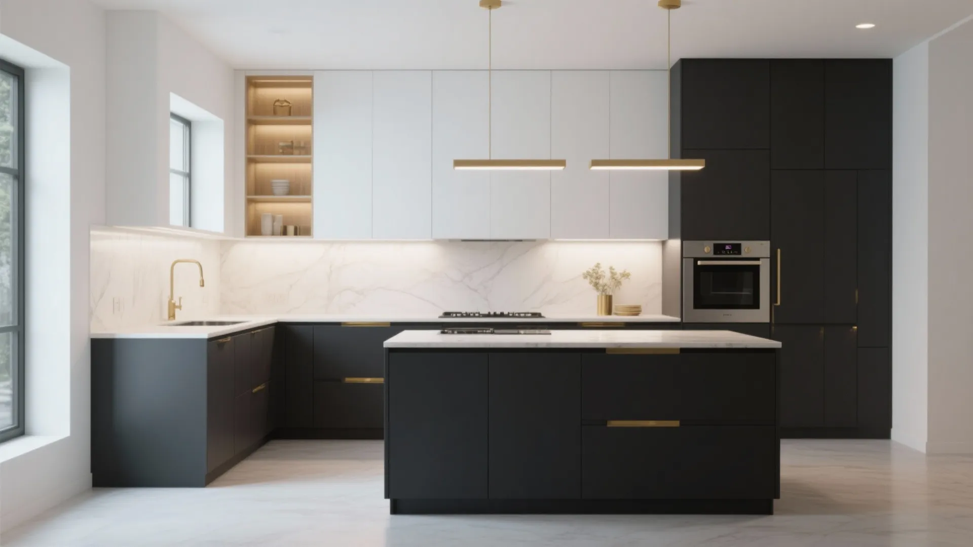 3. Two-tone Cabinet Colors