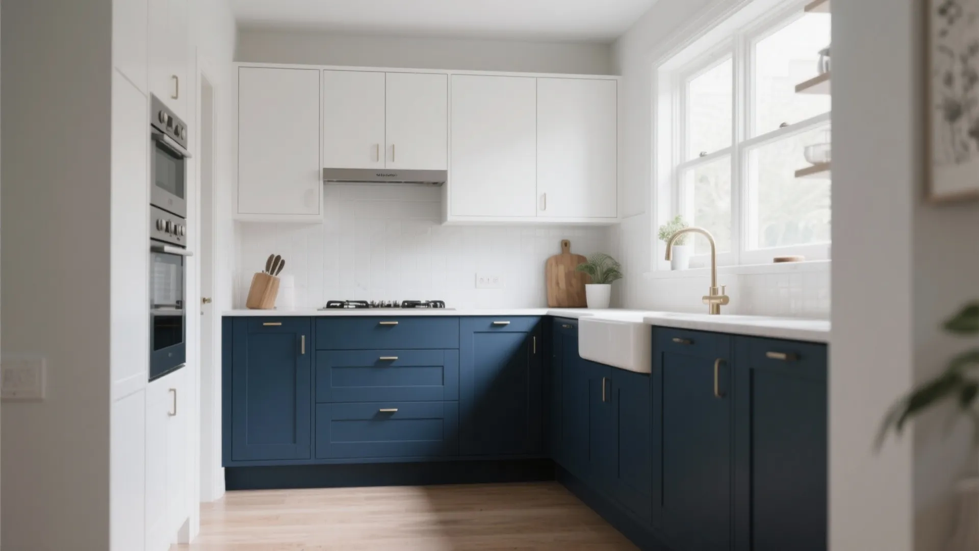 8. Two-Tone Cabinetry