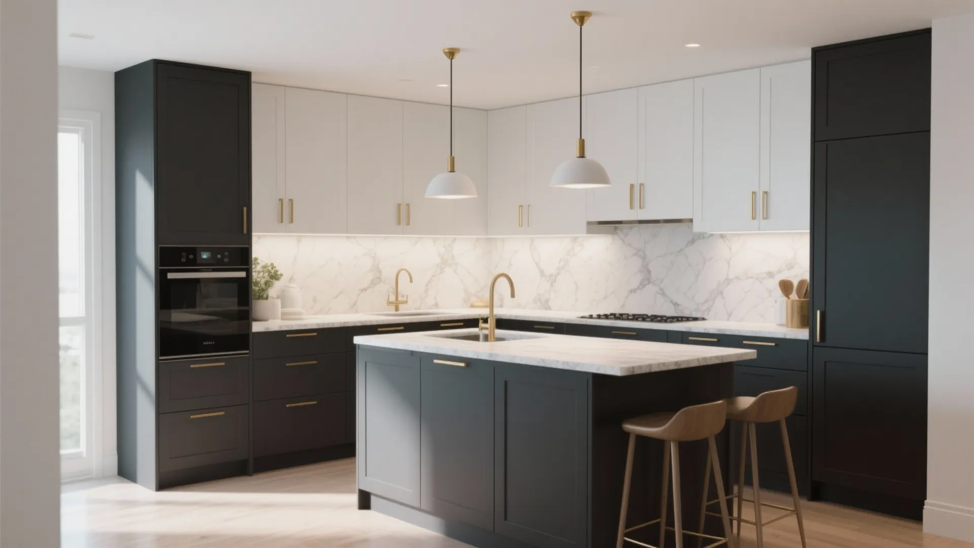 3. Play with Two-Tone Cabinetry