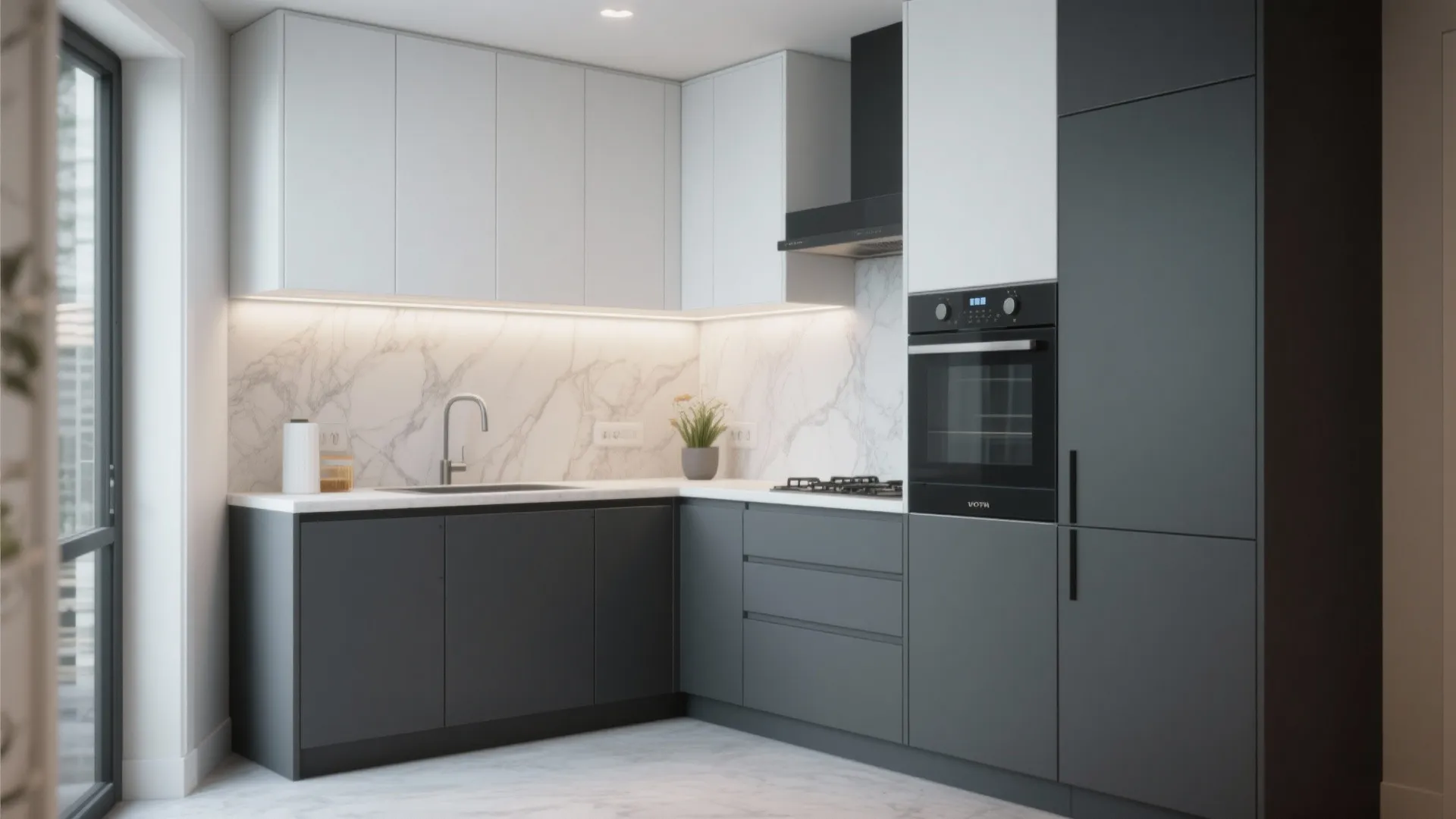 9. Two-Tone Cabinets