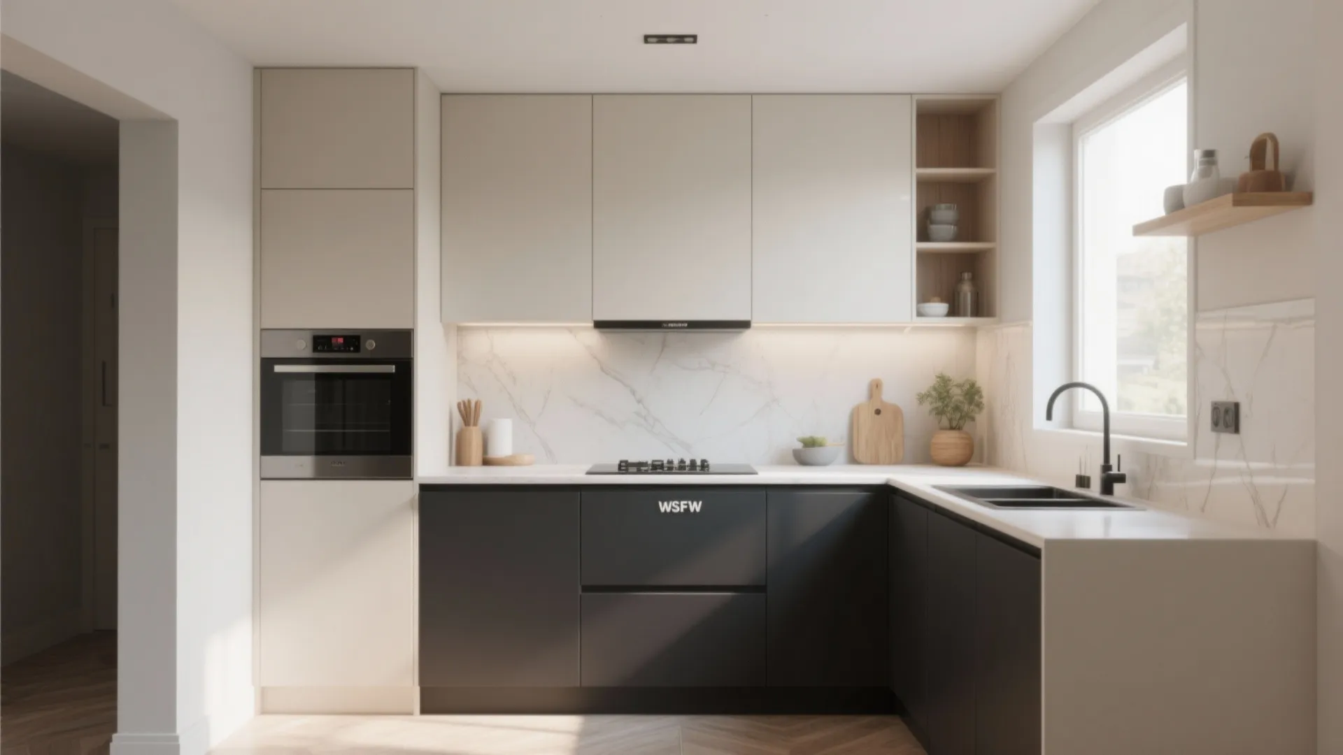 5. Two-Tone Cabinets