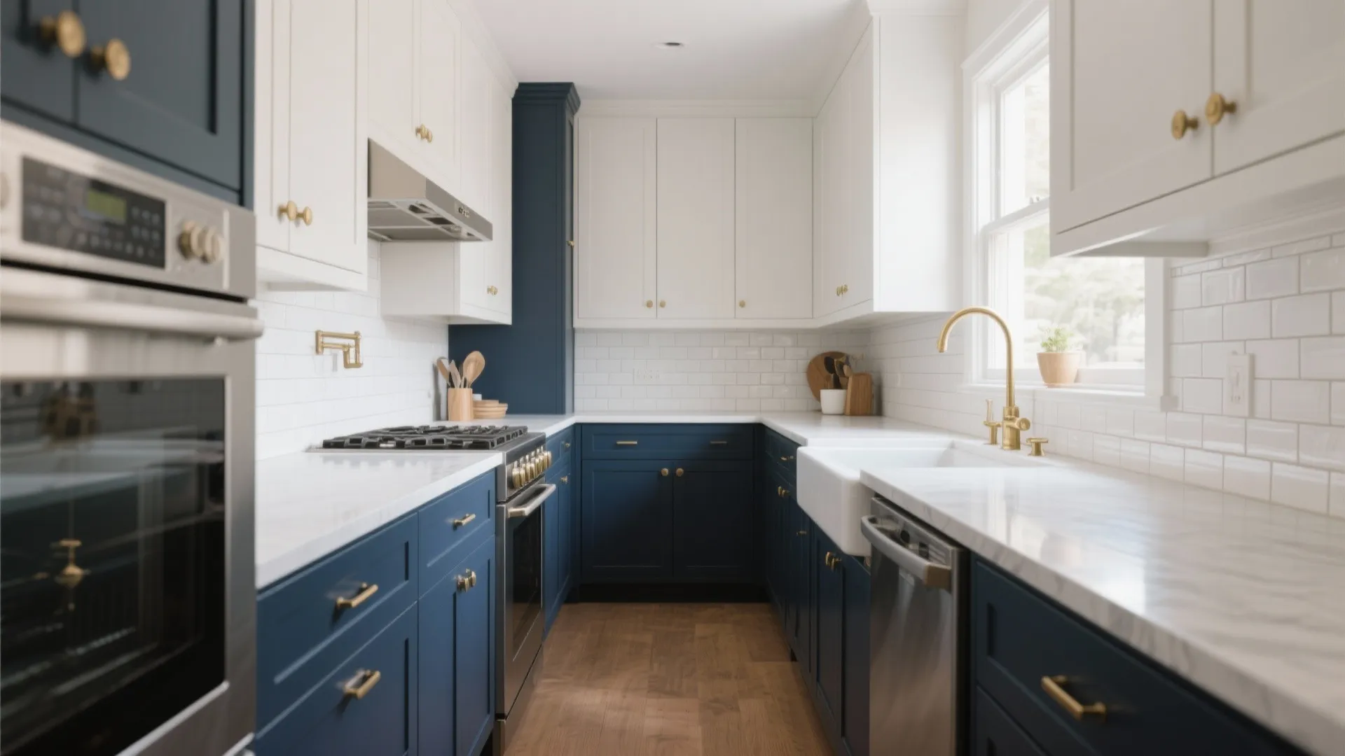 7. Two-Tone Cabinets