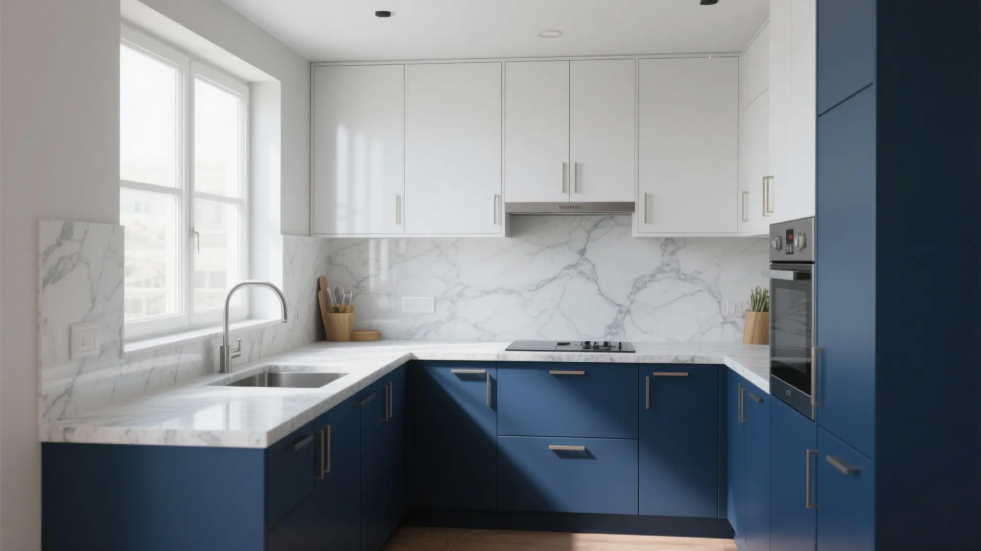 3. Play with Two-Tone Cabinets