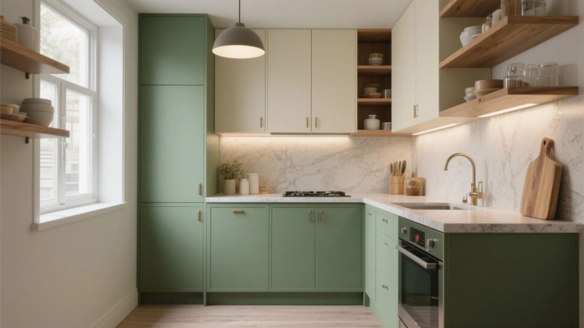 3. Two-Tone Cabinets for Visual Depth