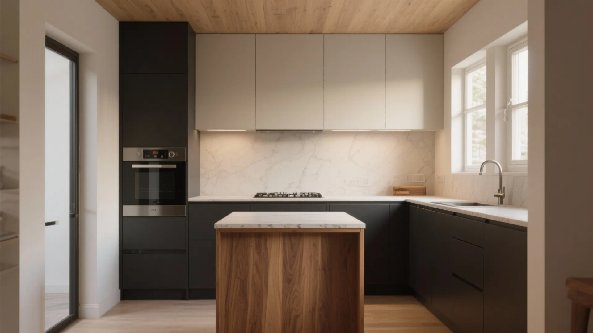 1. Two-Tone Cabinets for Depth