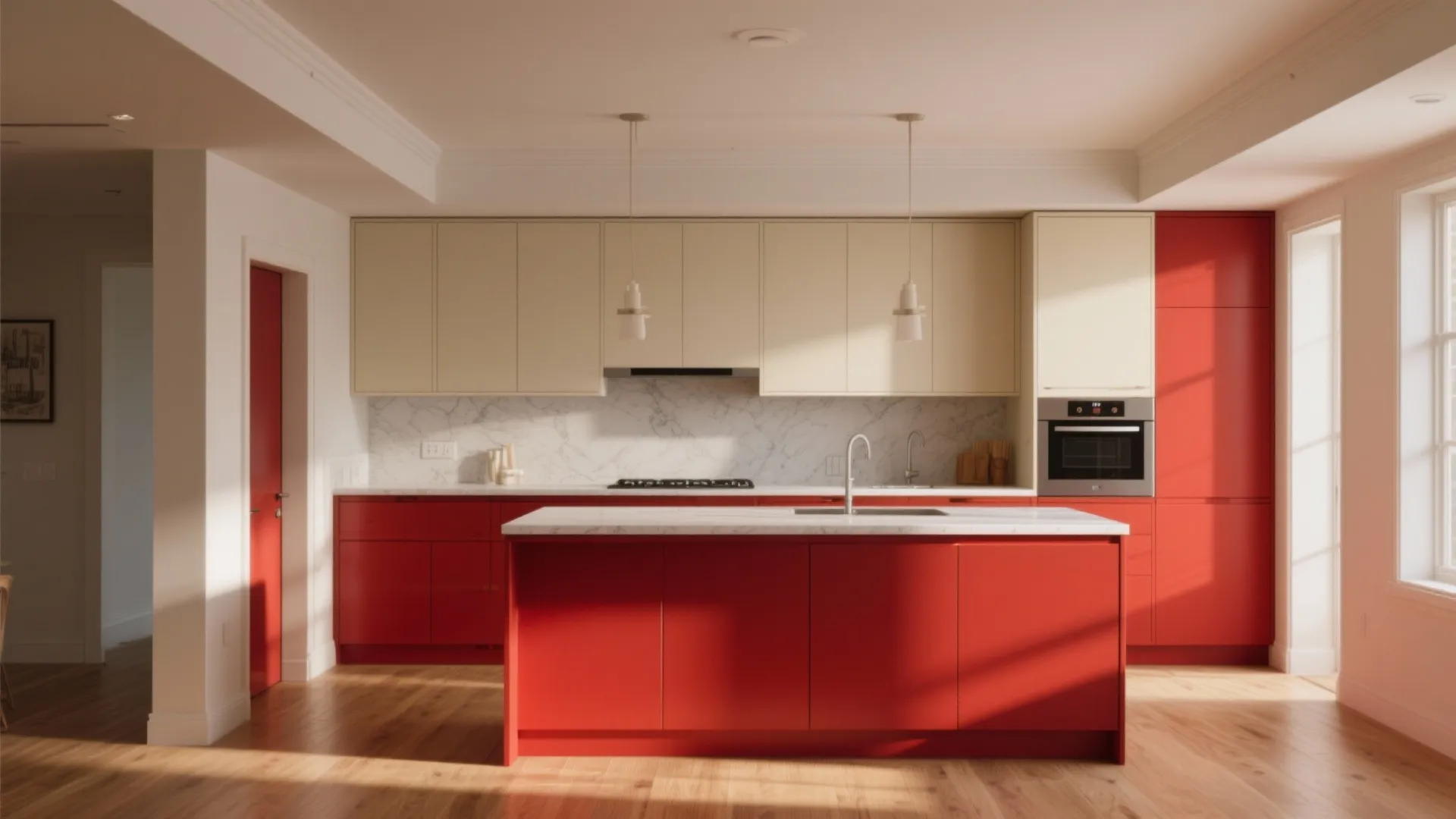 3. Two-Tone Cabinets: Bold Base, Soft Upper