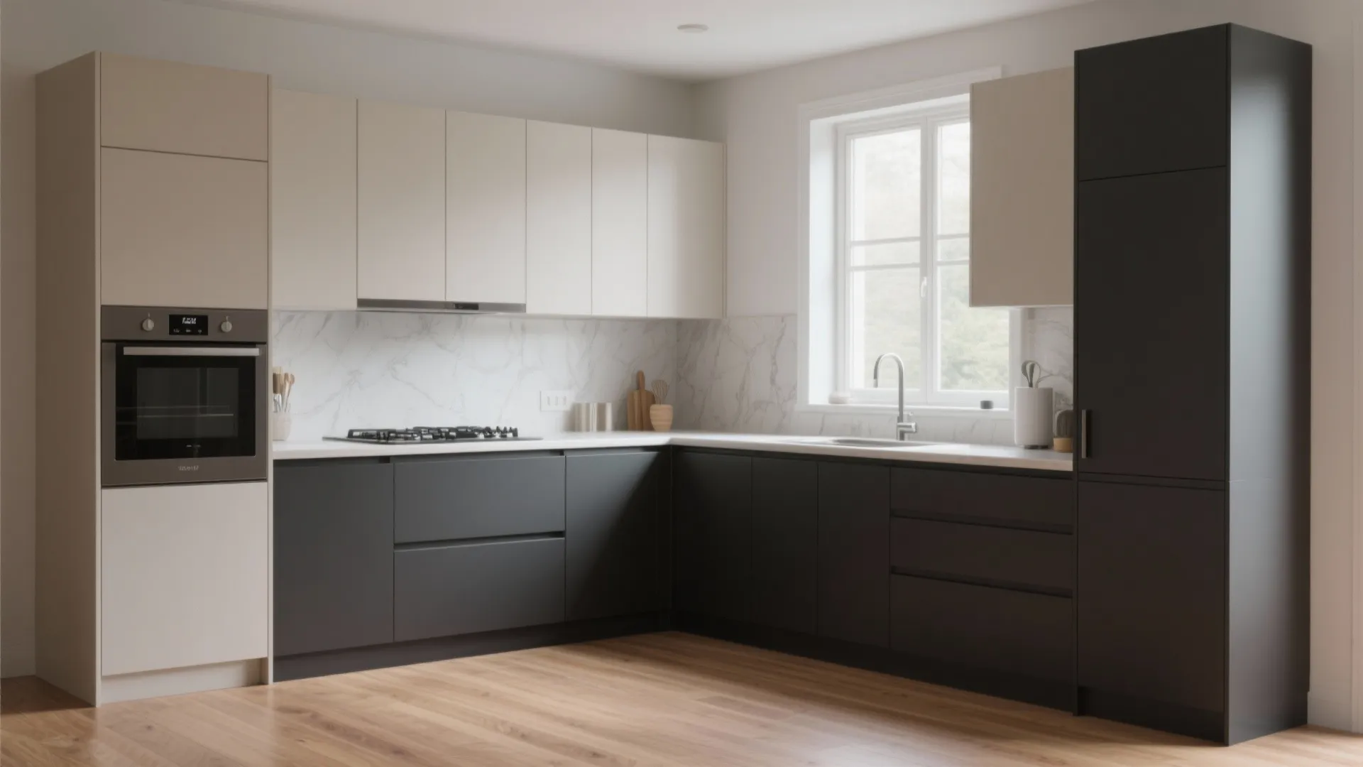 3. Two-Tone Cabinet Design