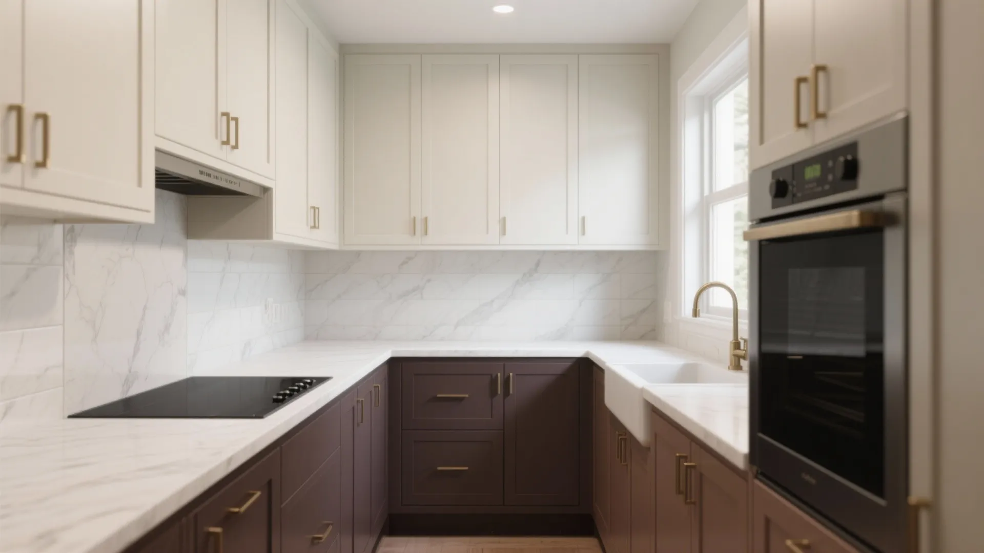 Two-Tone Cabinets: Light Uppers, Richer Lowers