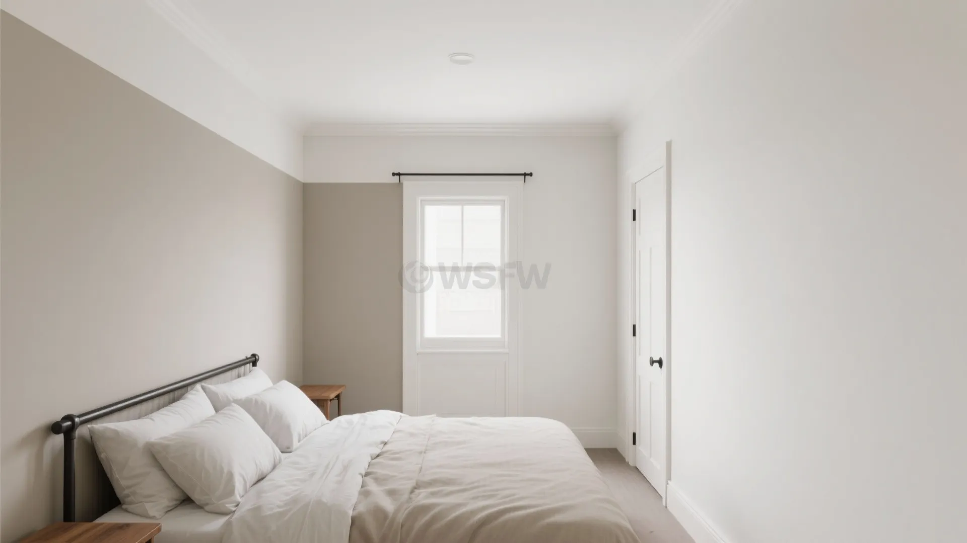 Two-Tone Walls and Painted Ceilings to Stretch Space