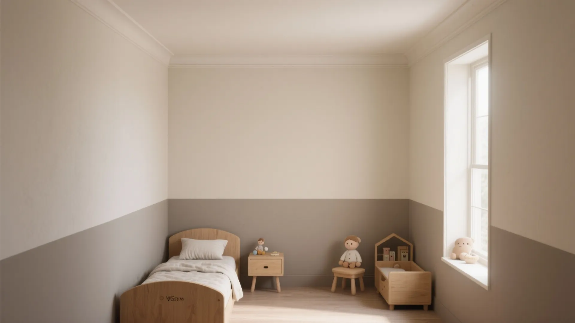 Two-Tone Walls and Ceiling Colour to Shape Proportions