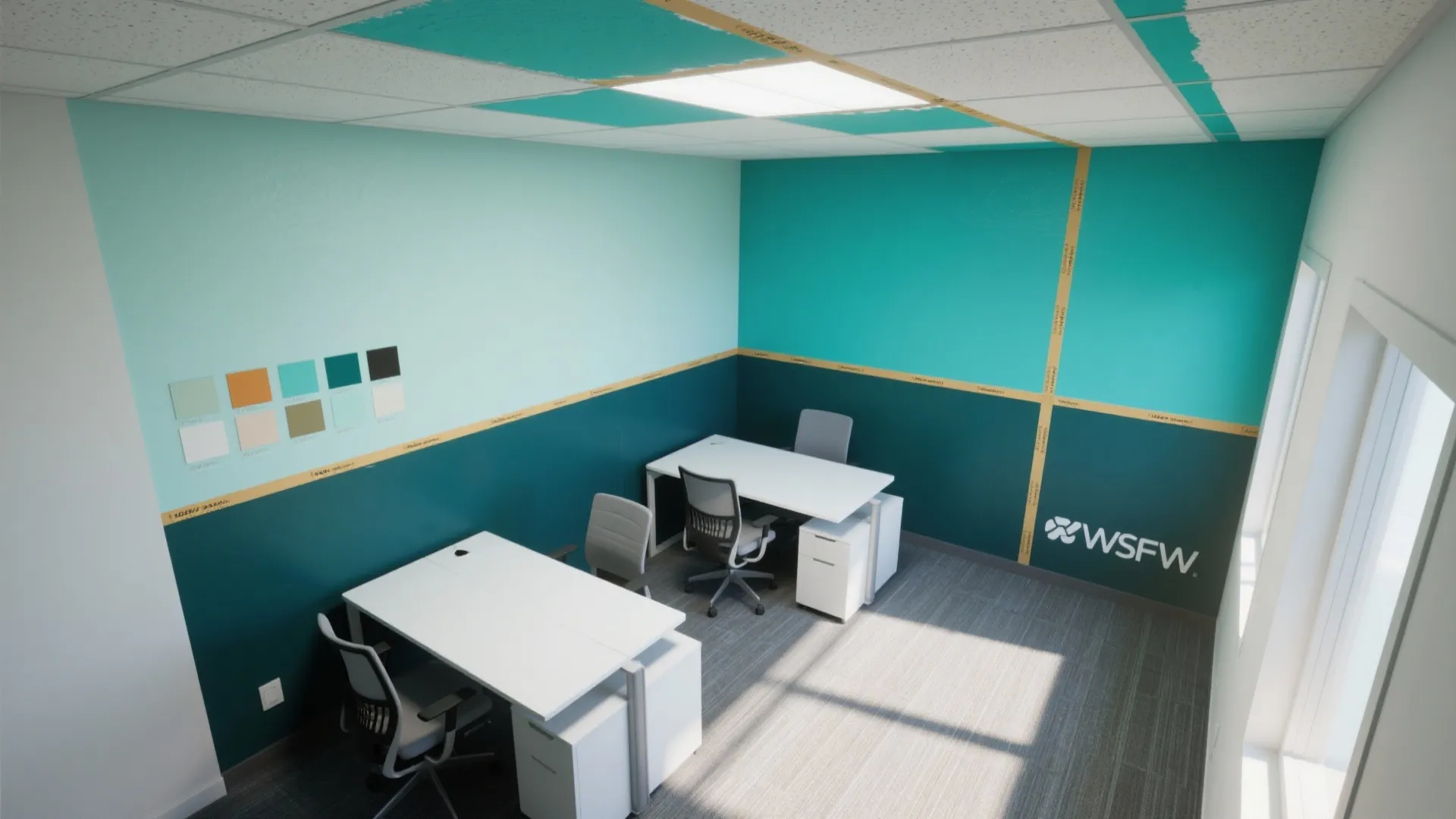 5. Two-Tone Walls and Painted Ceilings