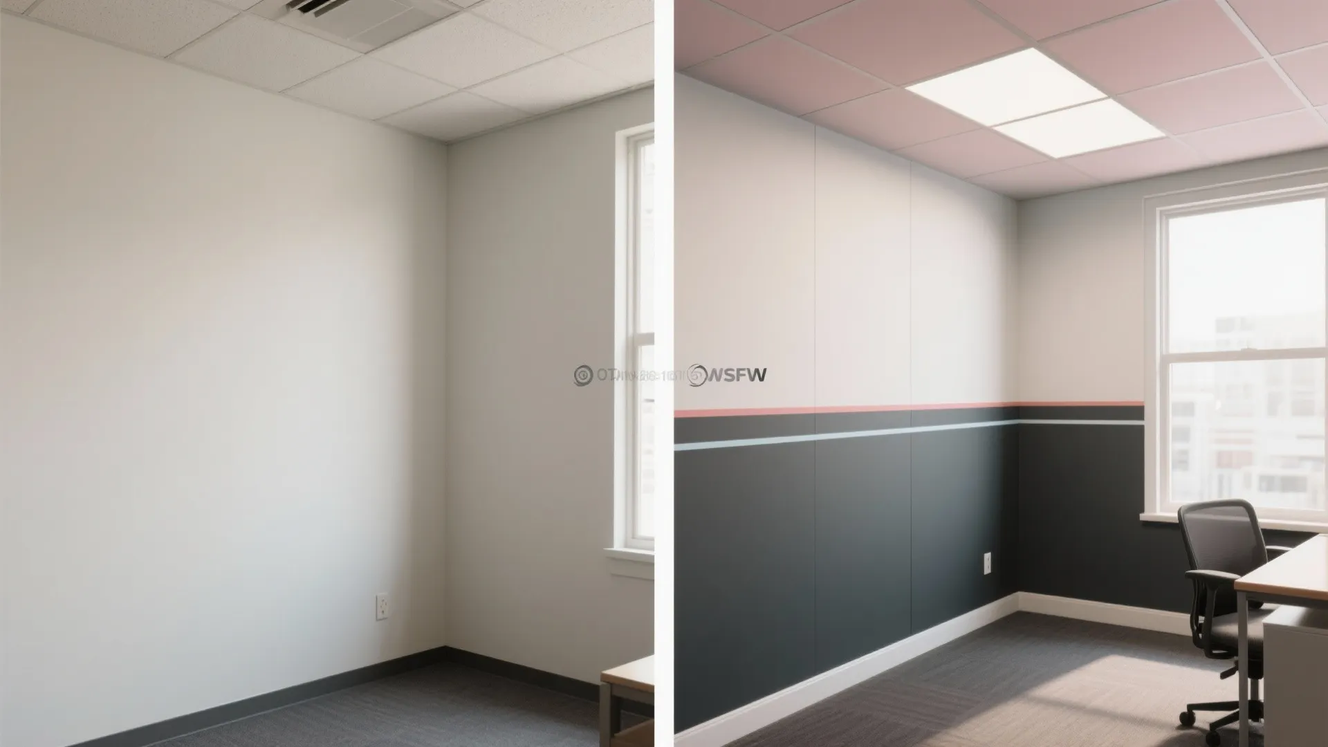 5. Two-Tone Walls and Ceiling Contrast