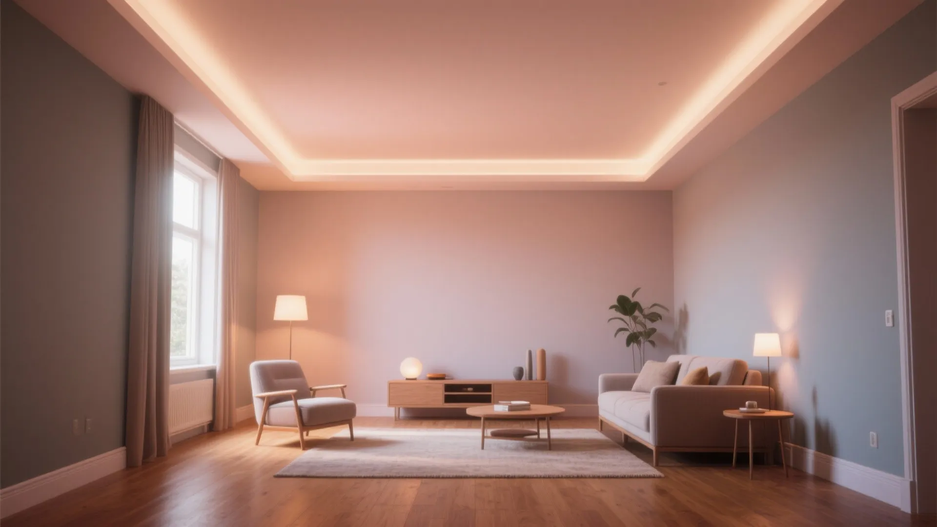 3. Two-tone ceilings and trim to stretch color