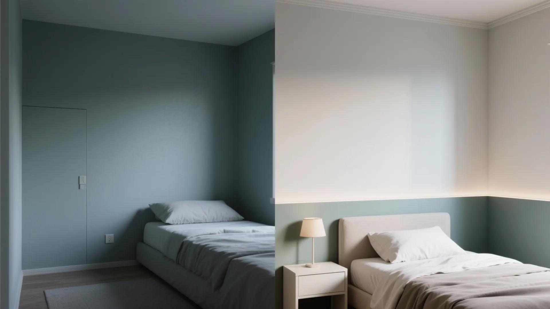 2. Two-tone walls to visually raise ceilings