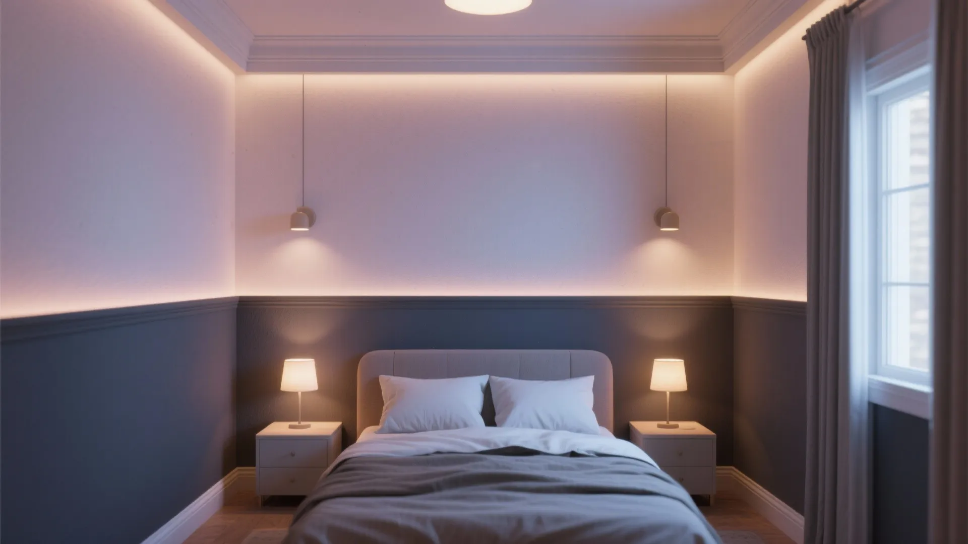 5. Two-Tone Walls and Painted Ceilings