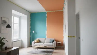 Color Block Living Room Paint Transformation – Bold & Balanced