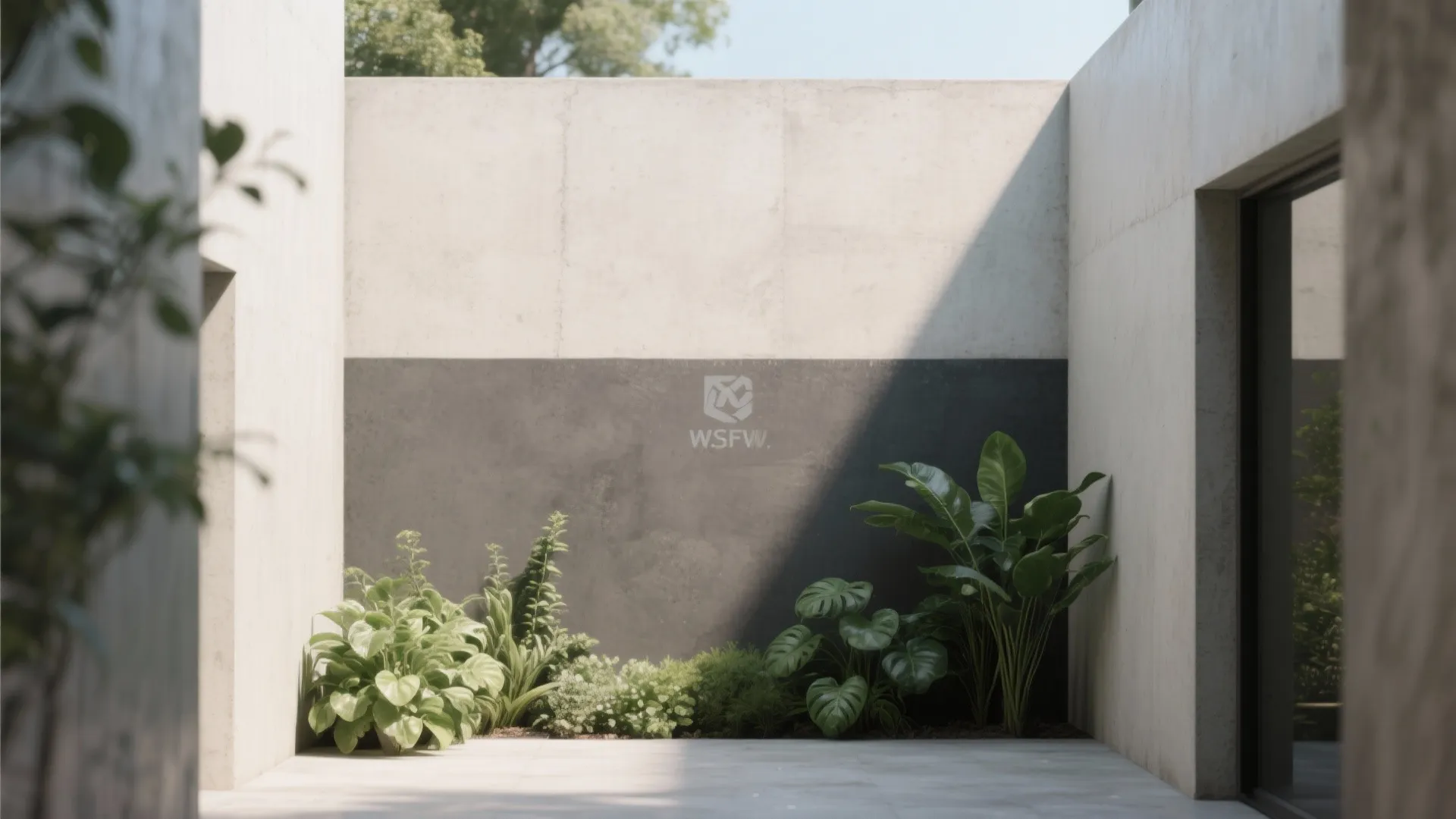 Two-tone cement plaster