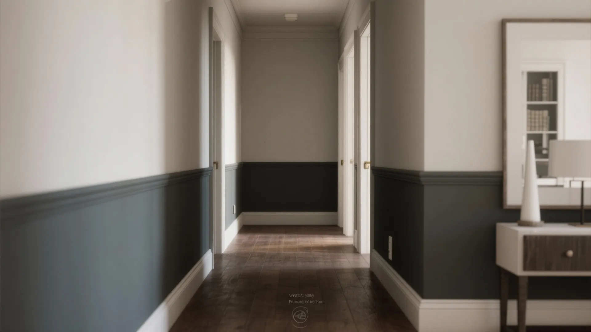 3. Two-Tone with a Chair Rail or Half Wall