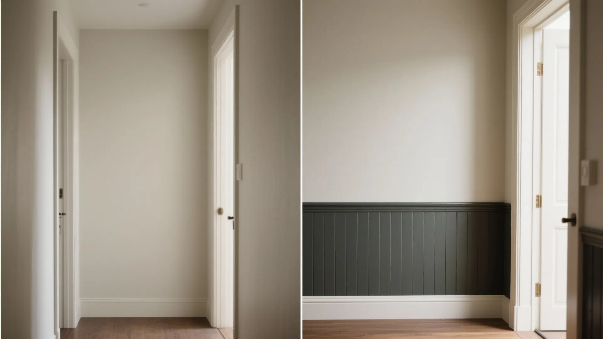 Painted Faux Wainscoting (Two-Tone Half Wall)
