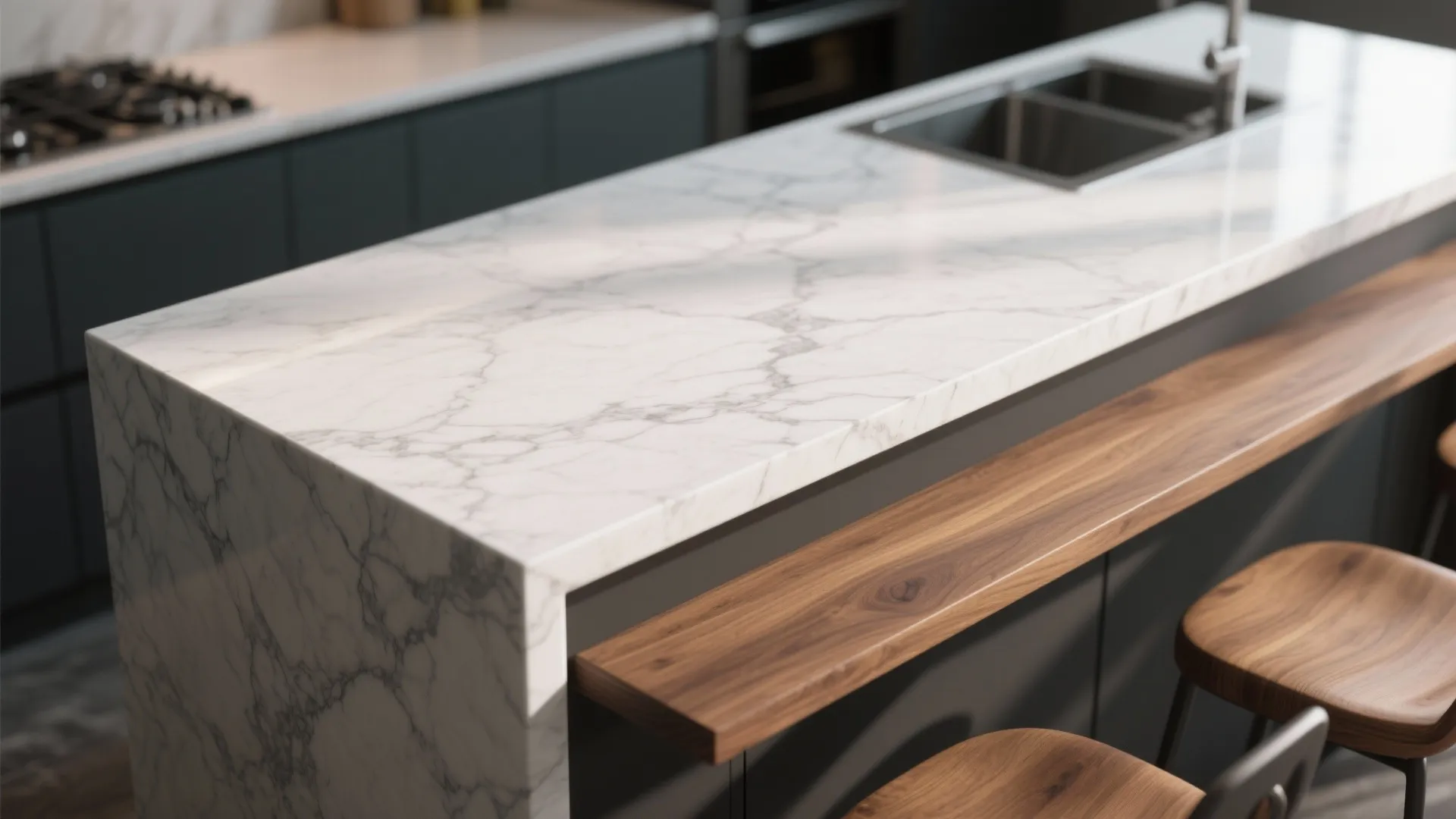 2. Two-Tone Countertops