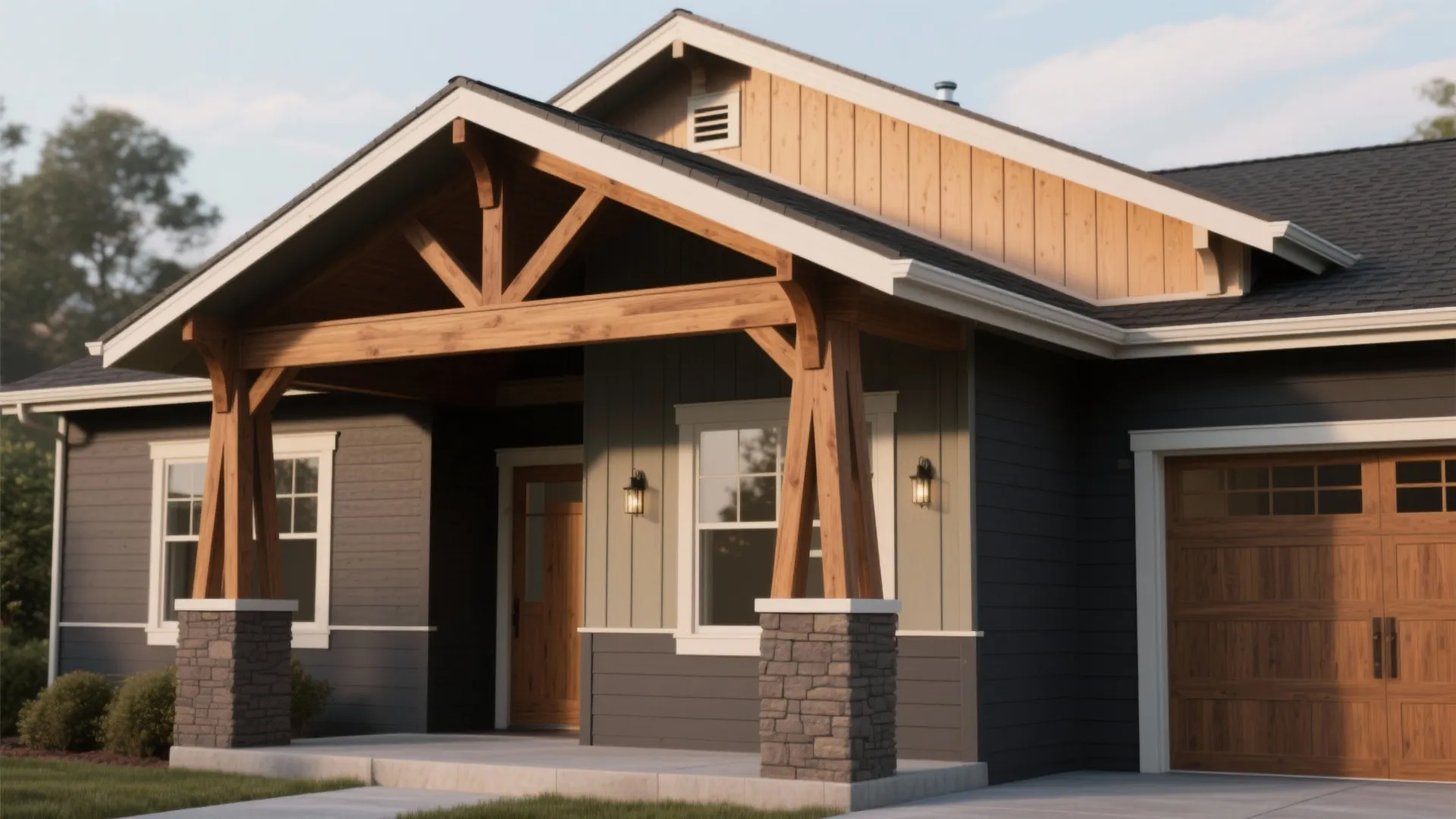 5. Two-Tone Modern Craftsman