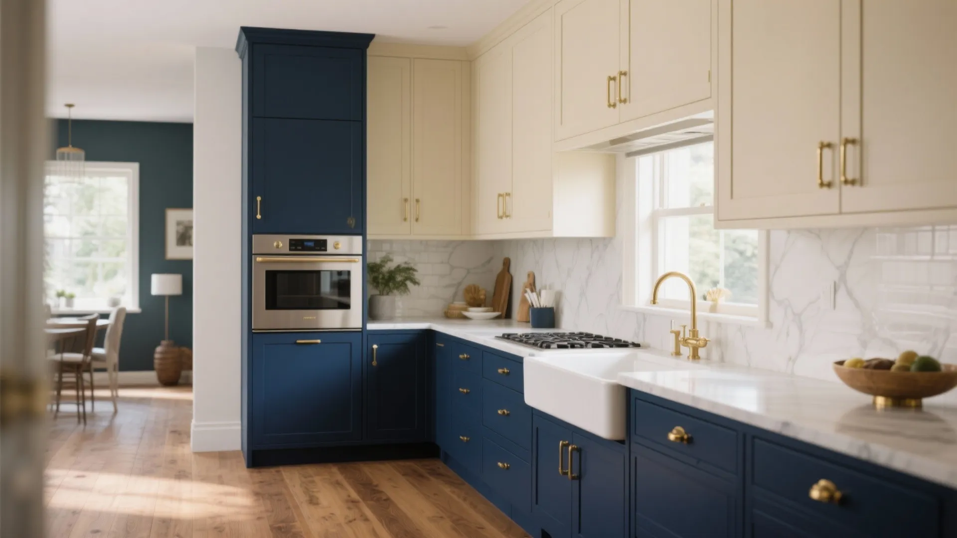 5. Try two-tone cupboard colors