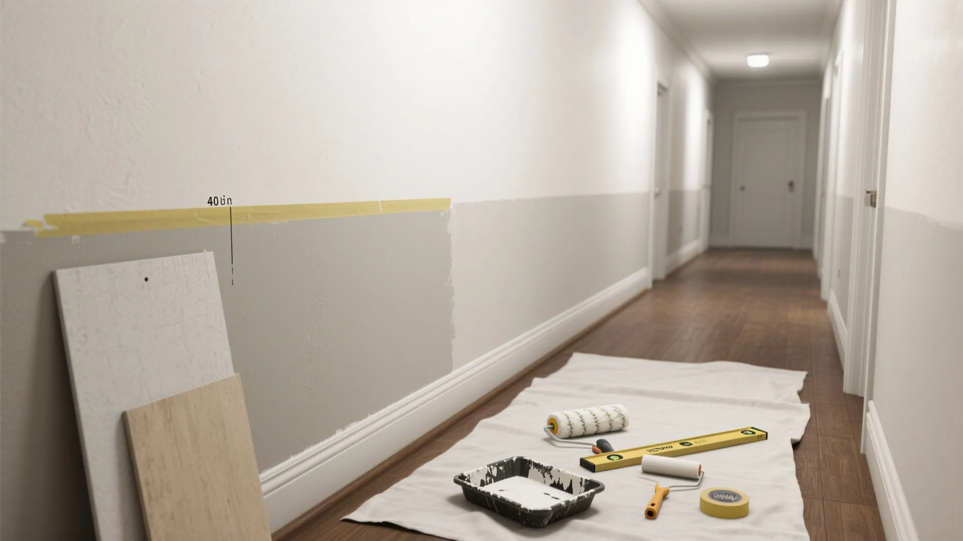 Two-Tone Walls (Dado Height) to Fake More Height