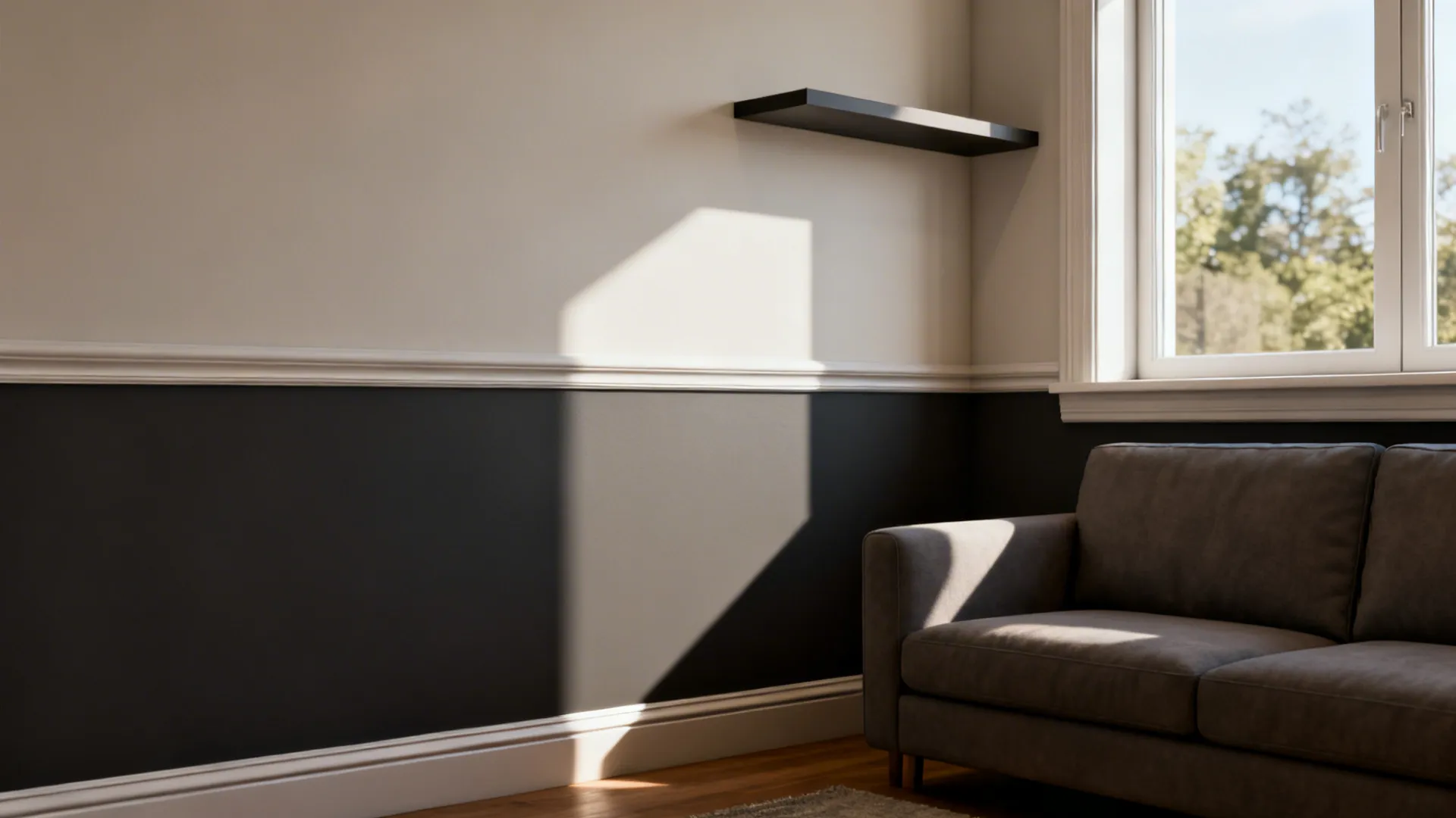 4. Two-tone paint with a dado or picture rail