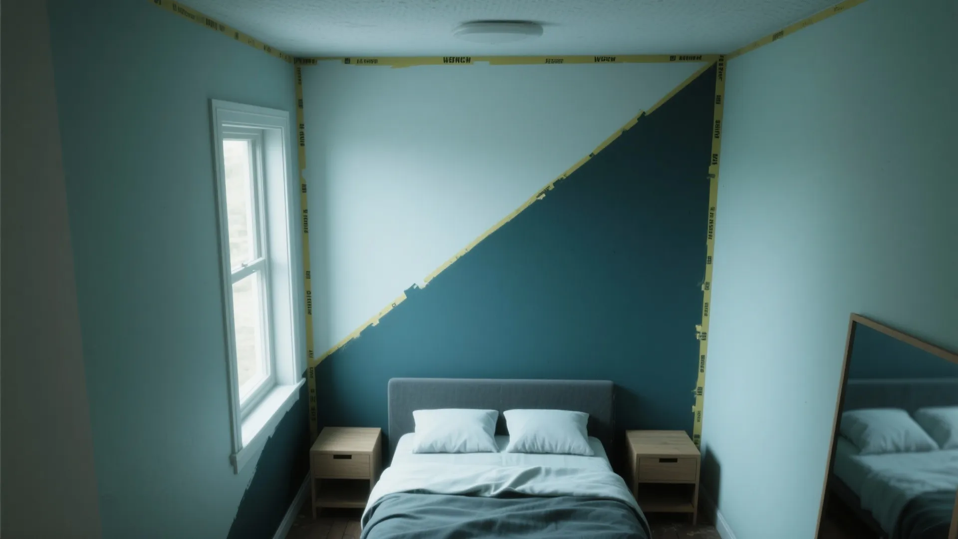 5. Two-Tone Diagonal Accent