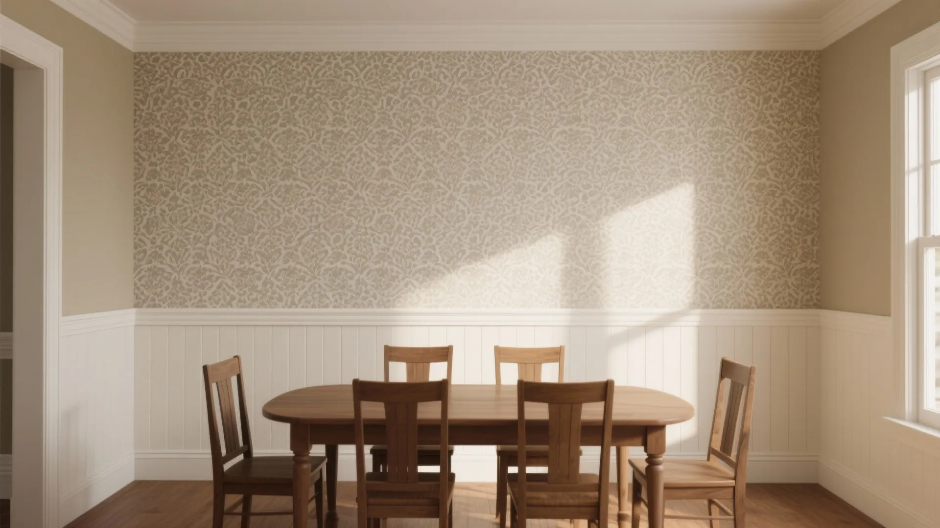 Half-wall (two-tone) schemes to balance pattern