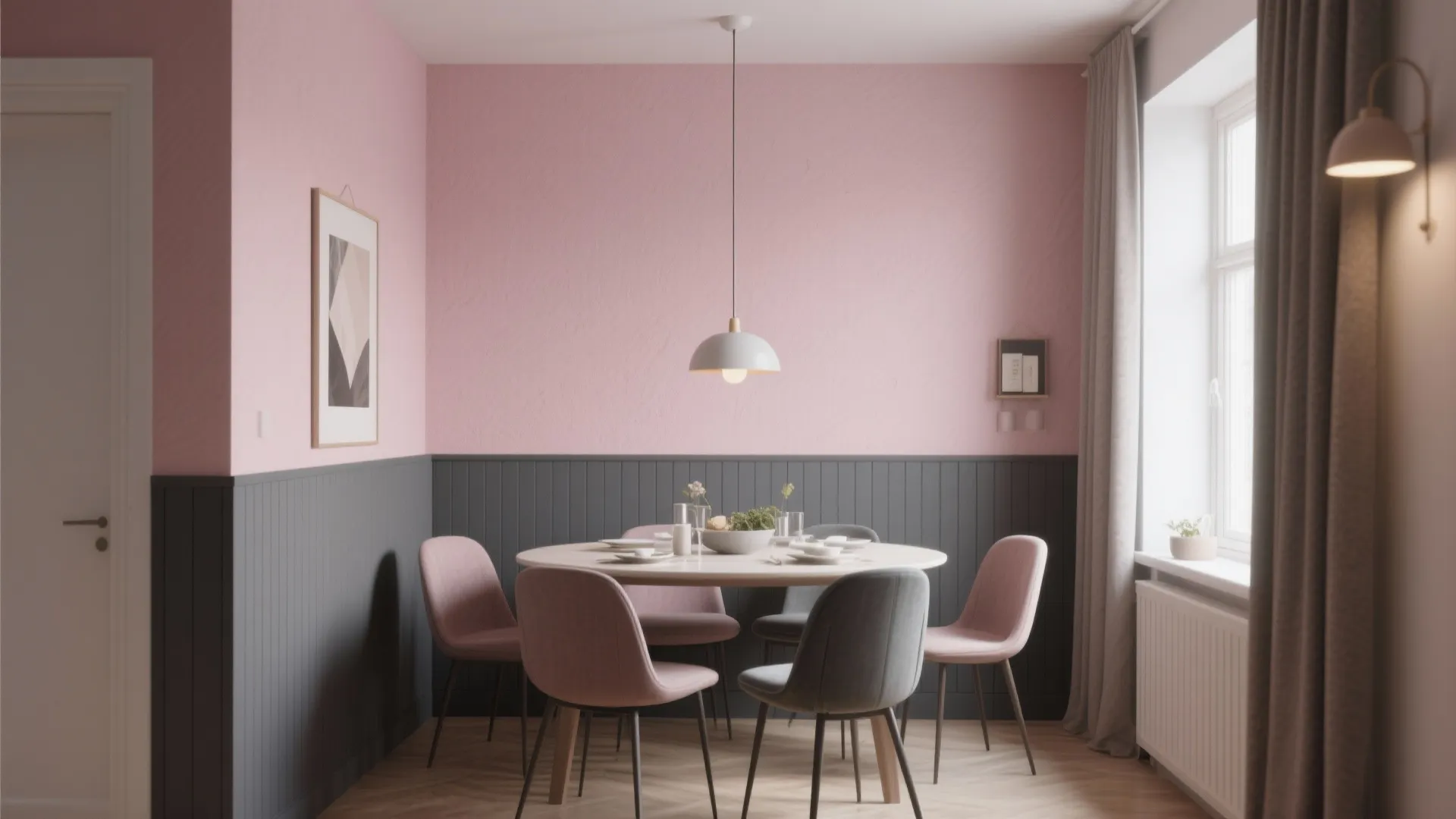 3. Two-Tone Split Wall