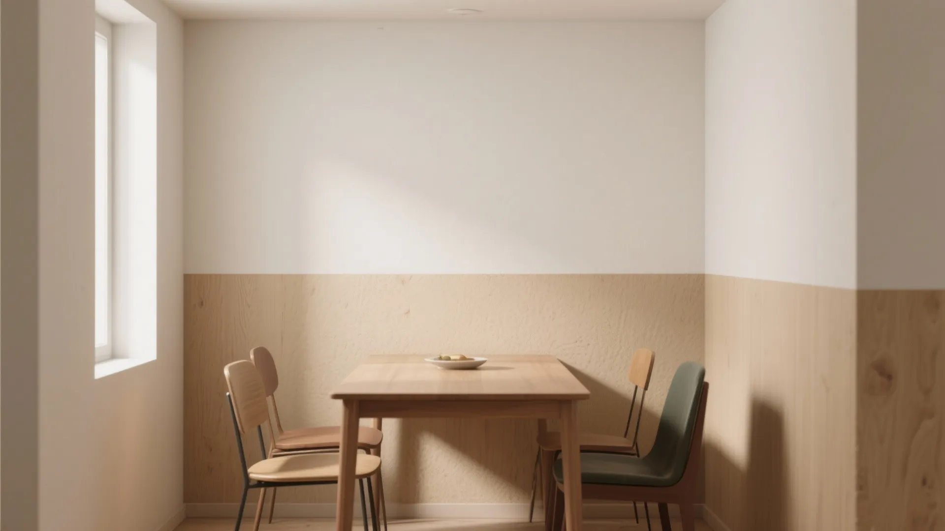 2. Horizontal two-tone for height and calm