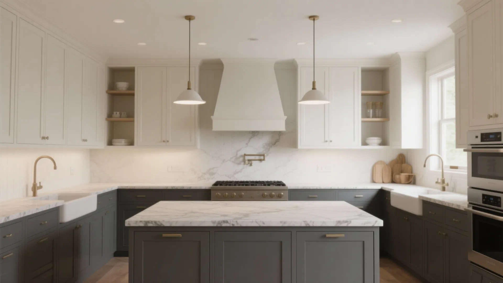 3. Two-Tone Drama: Gray Base, Light Uppers