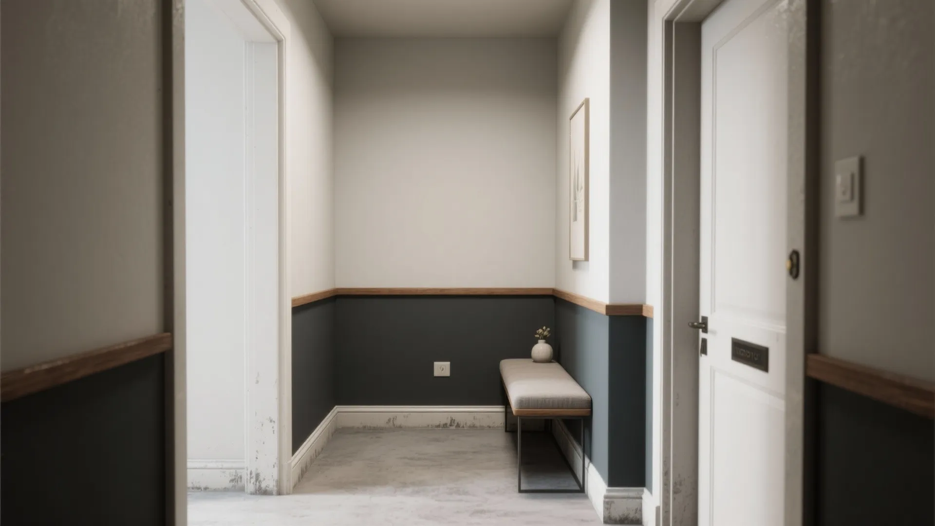 4. Two-tone walls for scale and durability