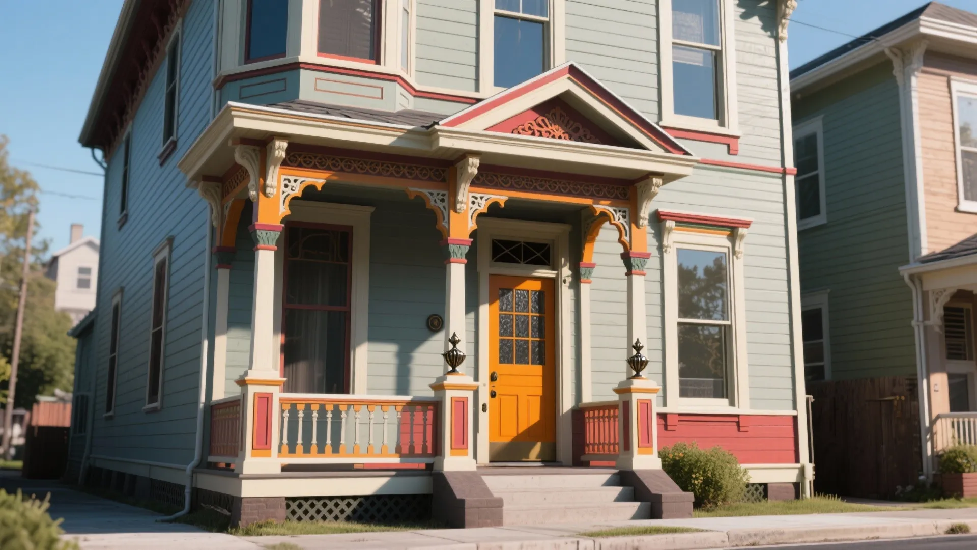 5. Two-tone exteriors with decorative highlights