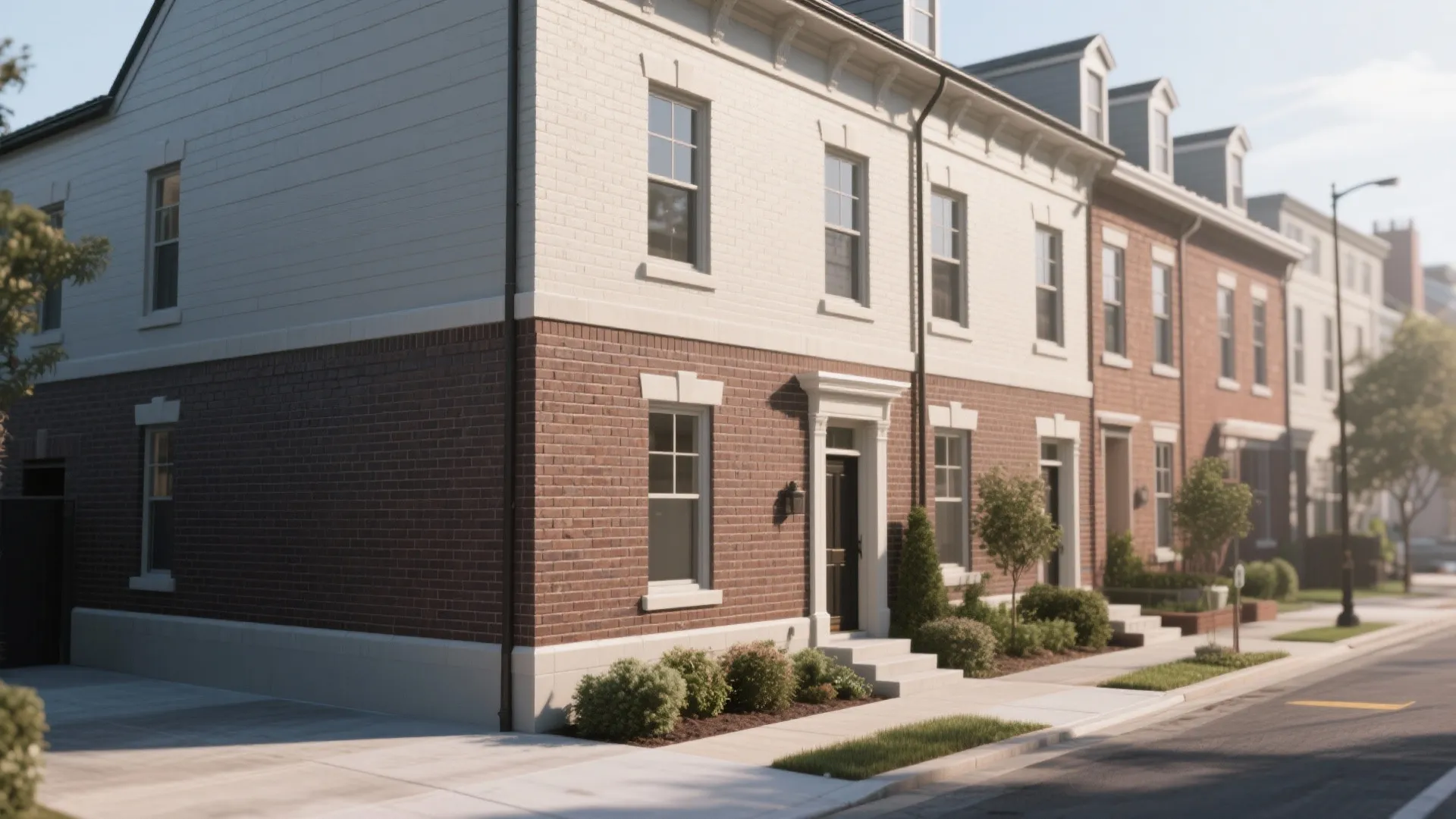 3. Two-Tone Facade for Depth