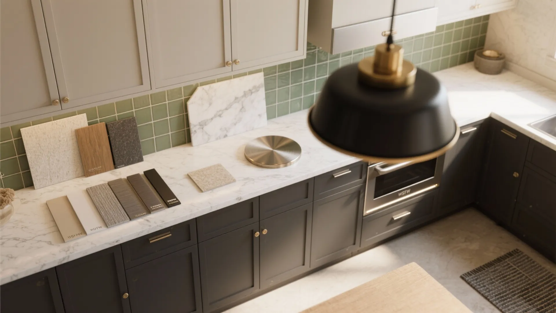 3) Two-Tone Cabinets and Lighting Layers