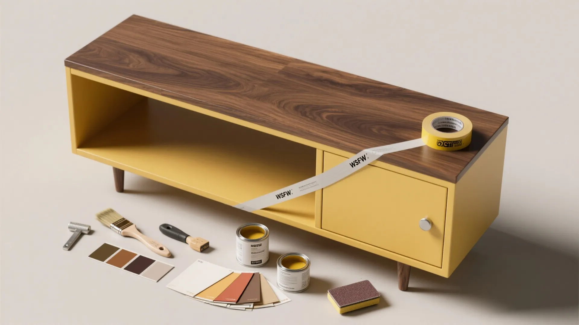 2. Two-Tone Play: Painted Top, Contrasting Base