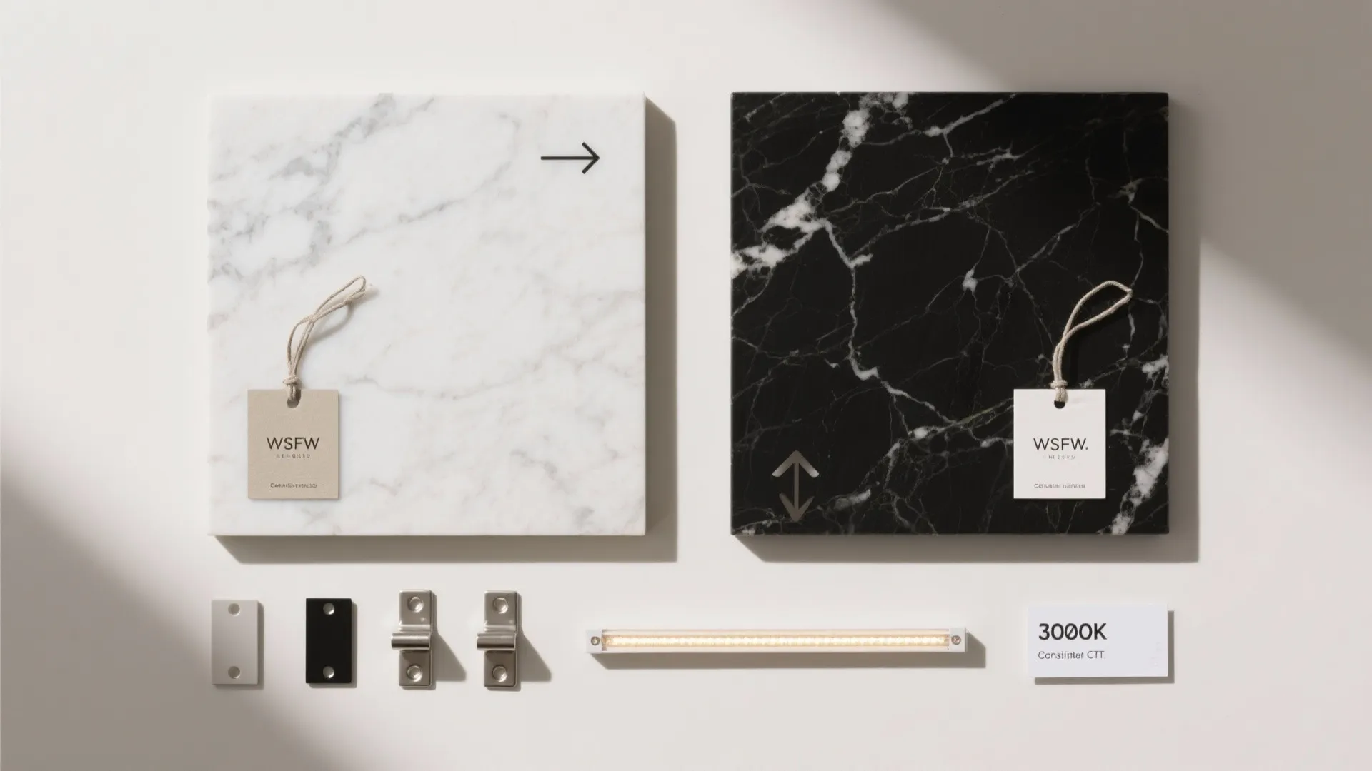 Two-Tone Marble Sconces to Zone Small Kitchens