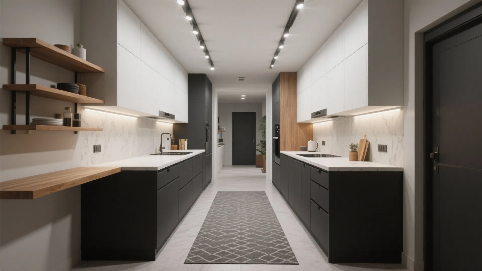 4. Two-tone cabinets for visual balance