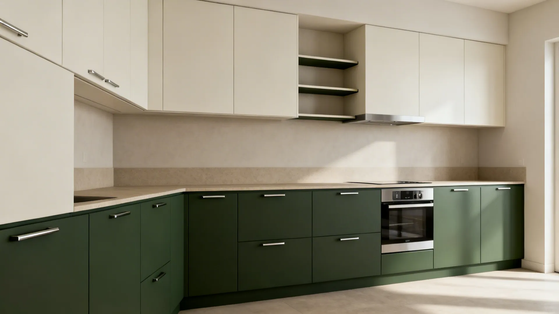 Two-tone mica: light uppers, darker lowers