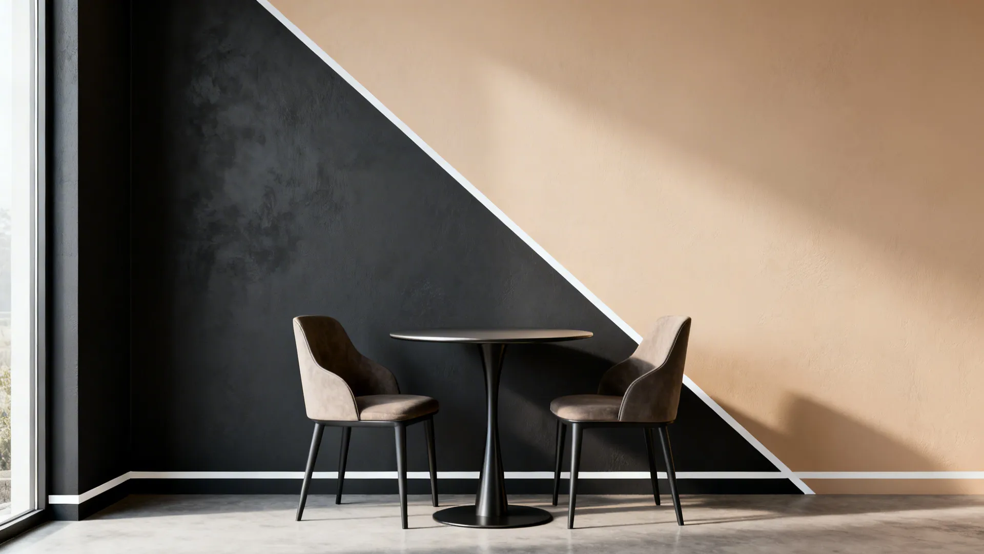 1. Statement Paint with Two-Tone Geometry