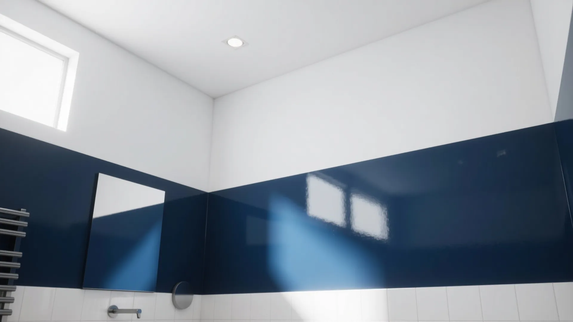 4. Two-Tone Walls with High-Gloss Trim