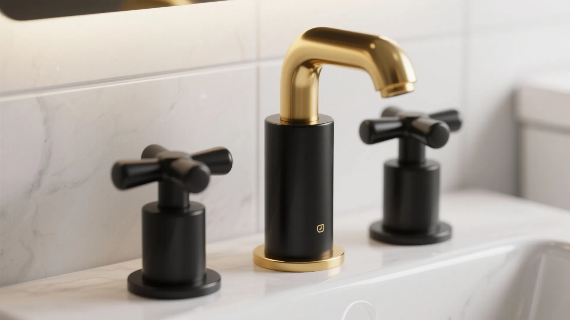 5. Two-Tone Gold and Black Contrast