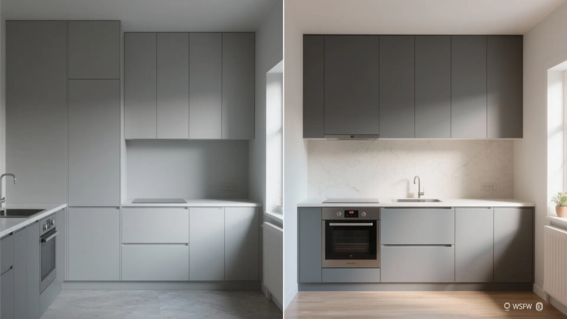 3. Two-tone gray scheme with functional contrast